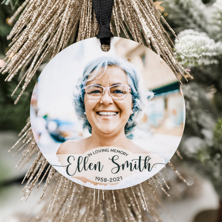 Personalized In Loving Memory Photo Christmas Ornament