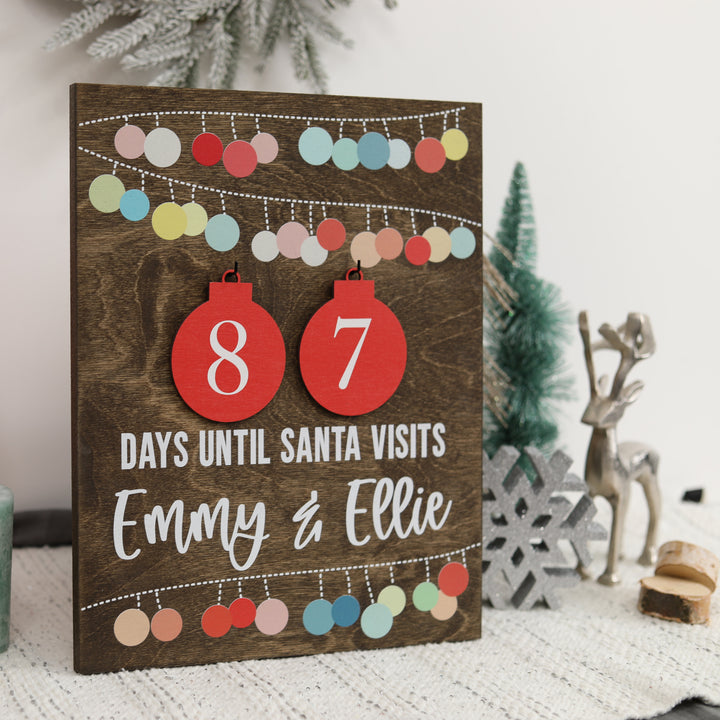 Personalized Pastel Christmas Countdown
