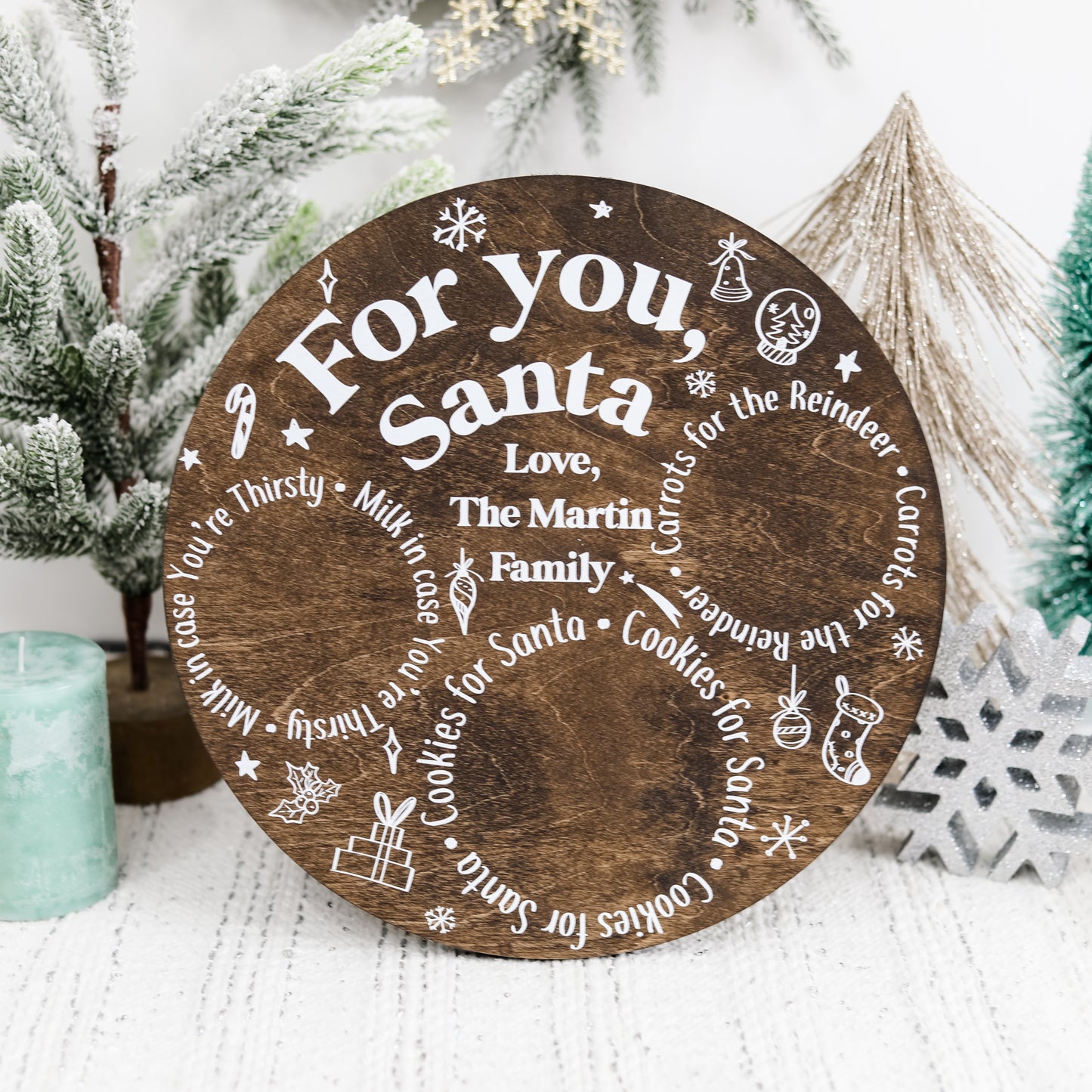 Personalized Classic Holiday Santa Tray