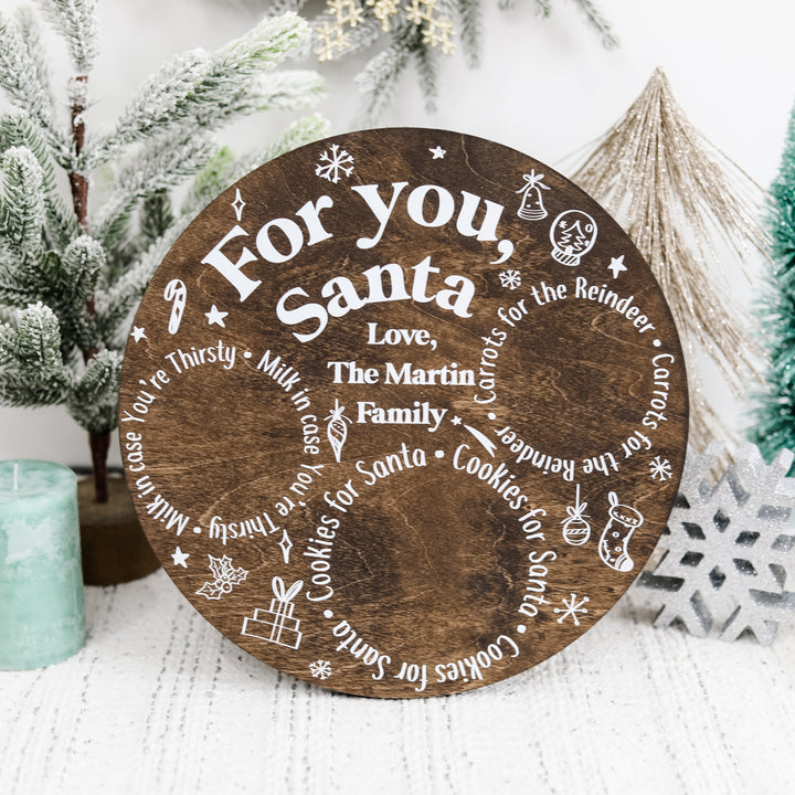 Personalized Classic Holiday Santa Tray