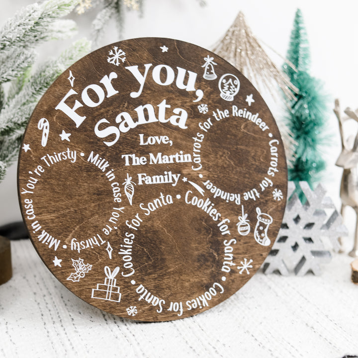 Personalized Classic Holiday Santa Tray