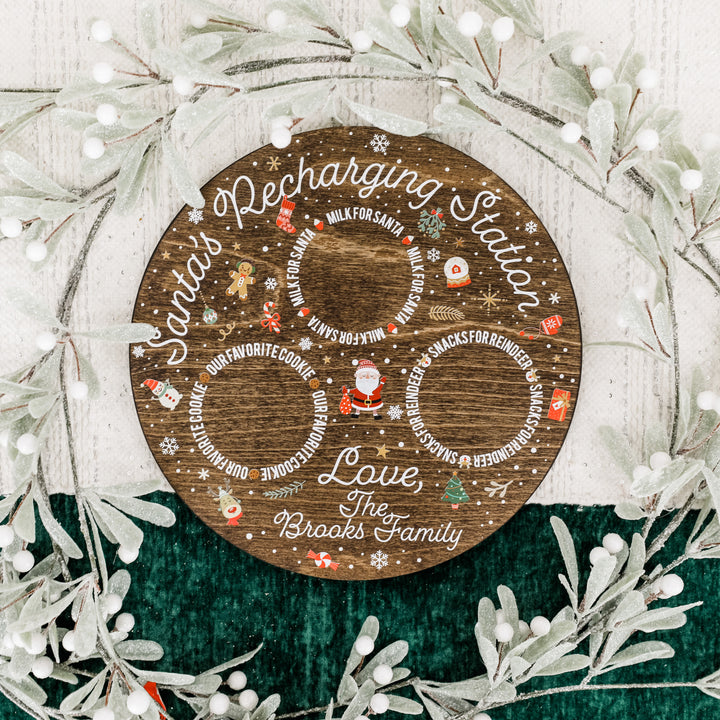 Personalized Santa Recharging Station Tray