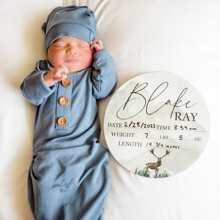 David Lee Watercolor Mountain Birth Stat