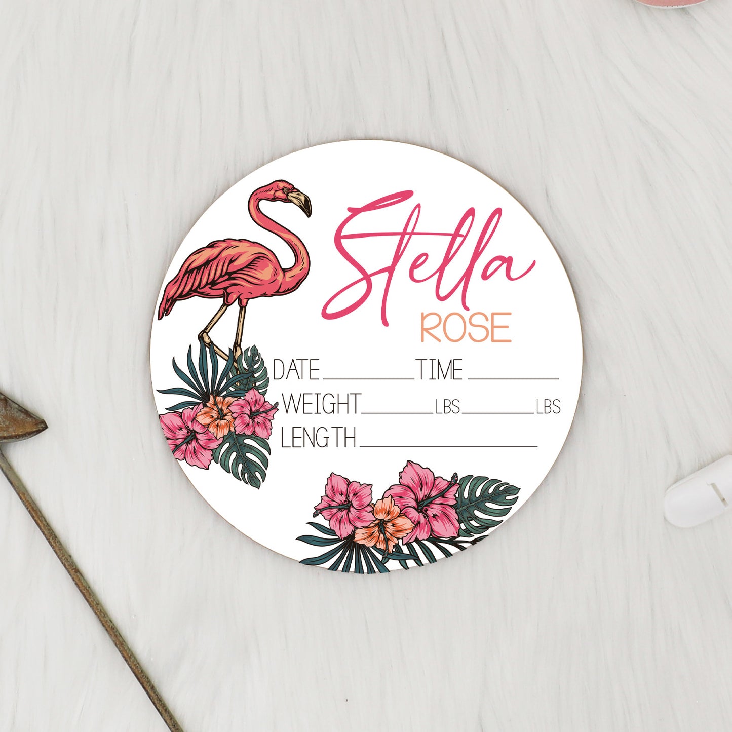 Stella Rose Flamingo Birth Stat