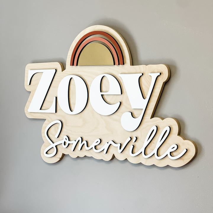 Zoey Boho Rainbow Outline Design