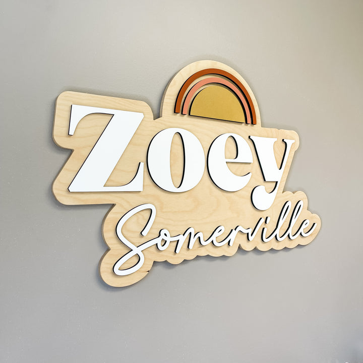 Zoey Boho Rainbow Outline Design