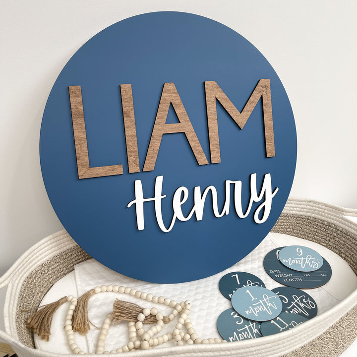 Liam Henry Round Name Sign