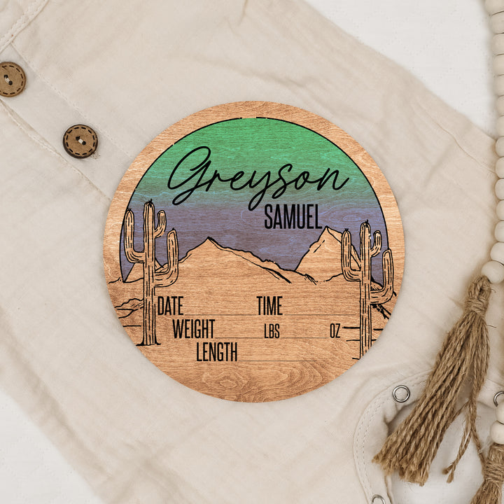 Greyson Samuel Blue Sky Desert Birth Stat