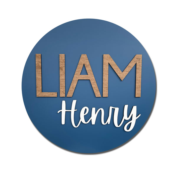 Liam Henry Round Name Sign