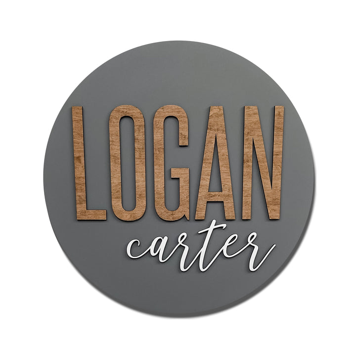 Logan Carter Round Name Sign