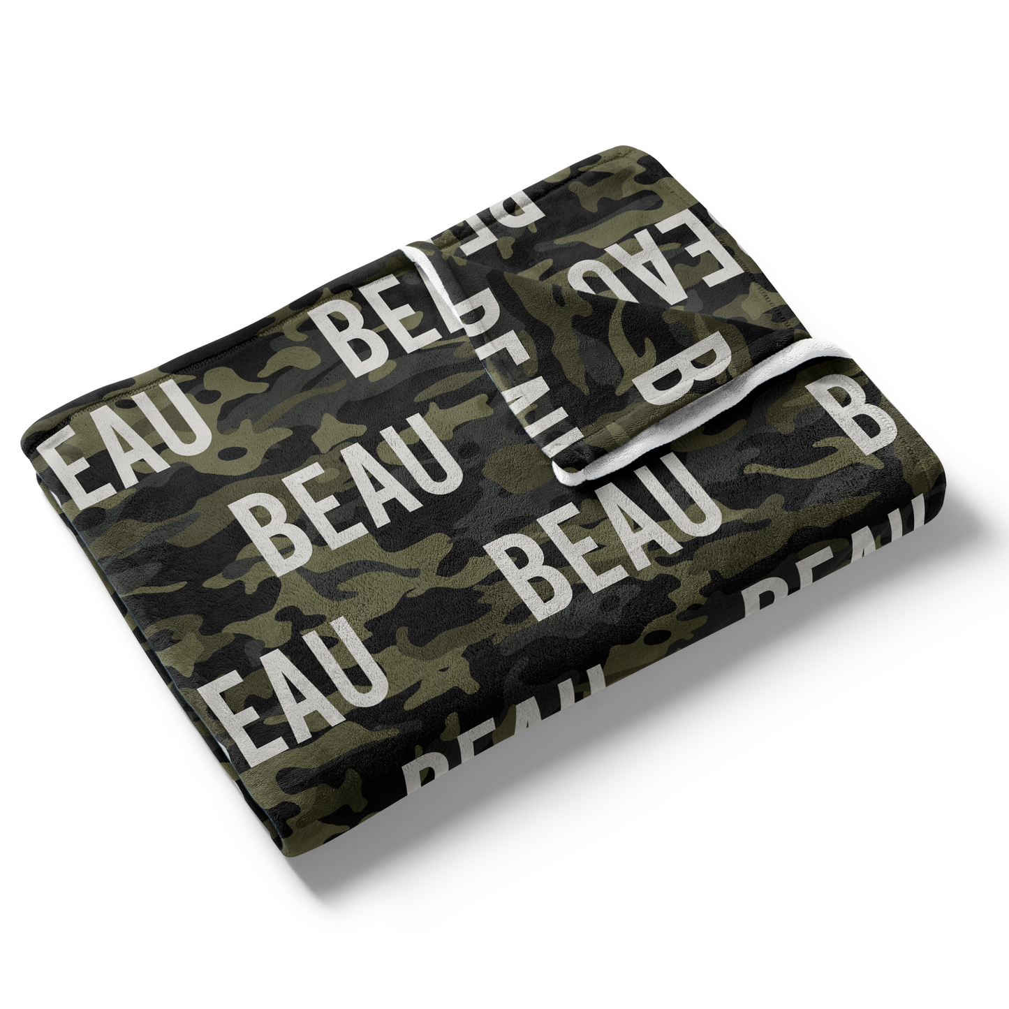 Personalized Camo Name Blanket