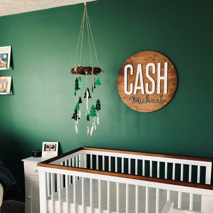 Cash Michael Round Name Sign