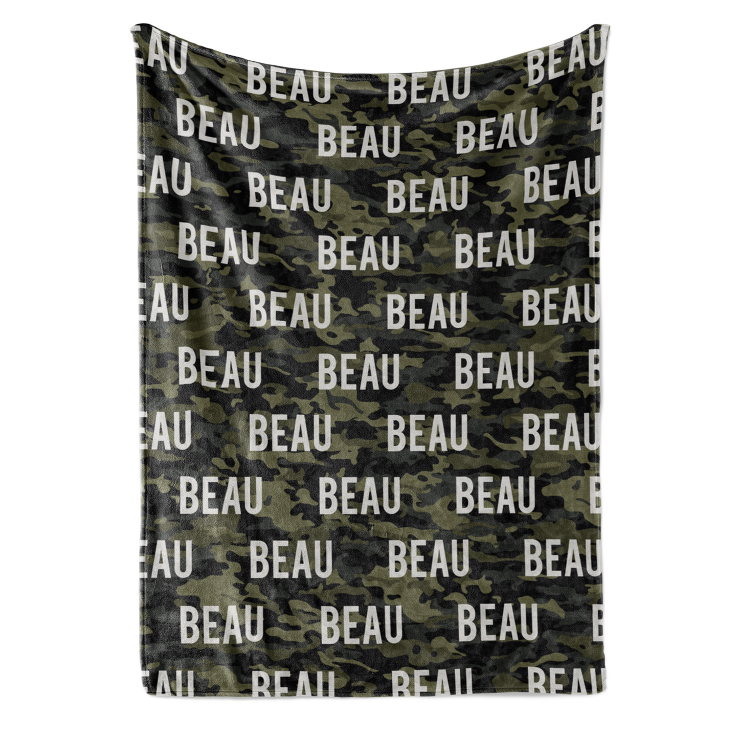 Personalized Camo Name Blanket