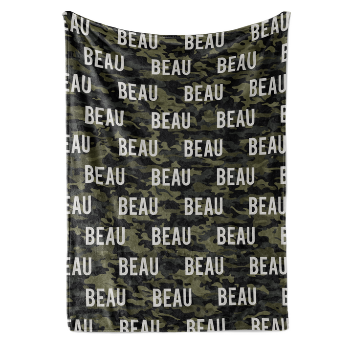 Personalized Camo Name Blanket