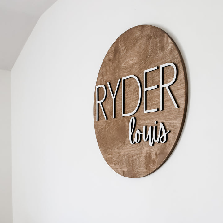 Ryder Louis Round Name Sign