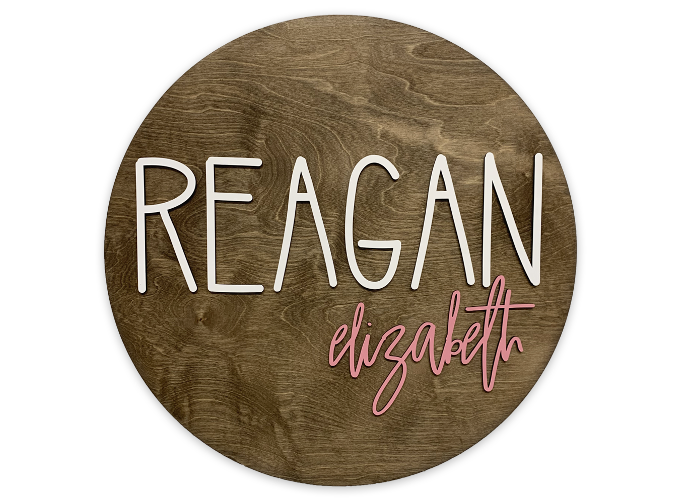 Reagan Elizabeth Round Name Sign