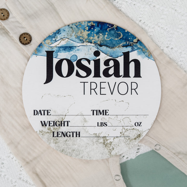 Josiah Trevor Blue & Gold Birth Stat