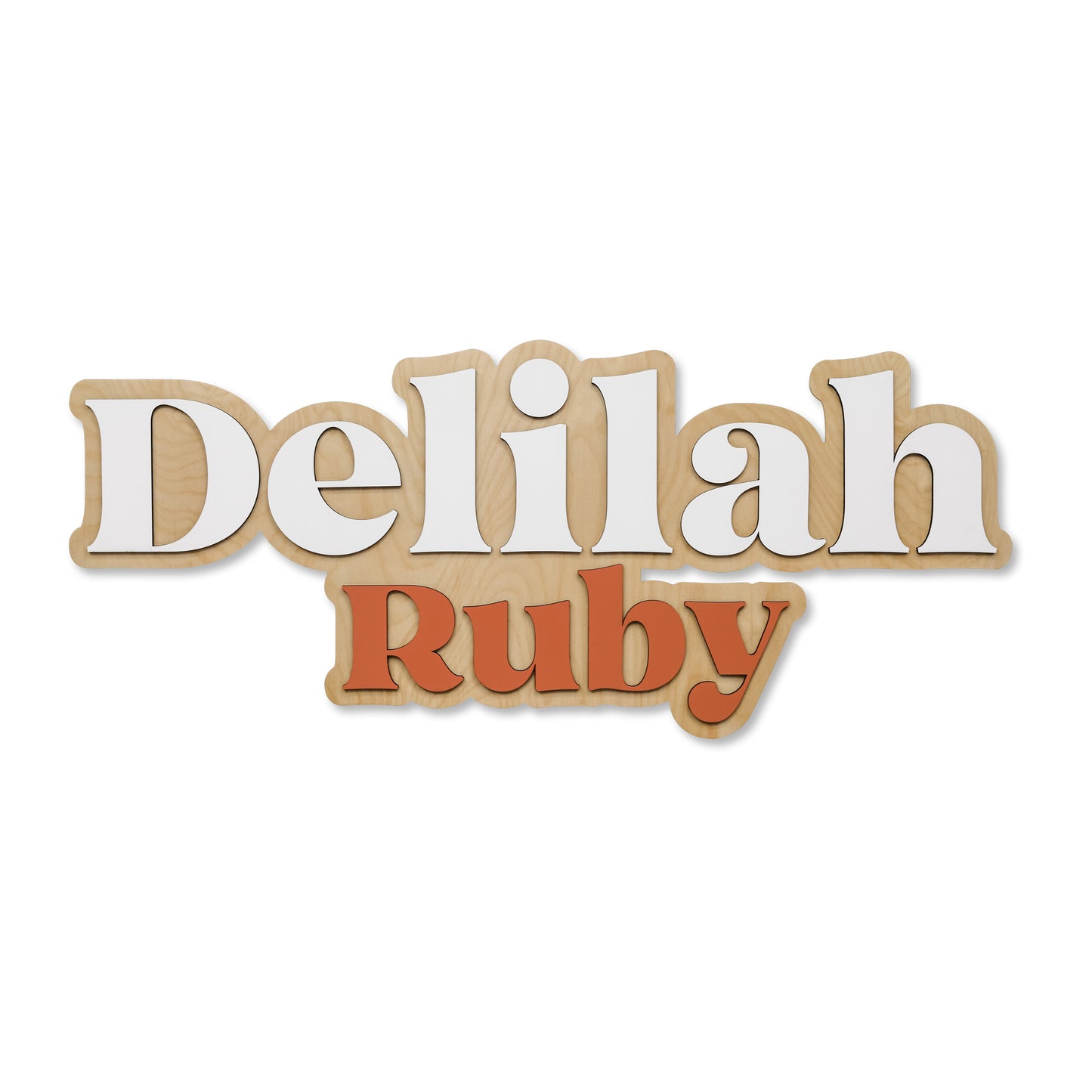 Delilah Ruby Layered Sign