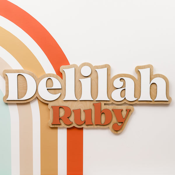 Delilah Ruby Layered Sign