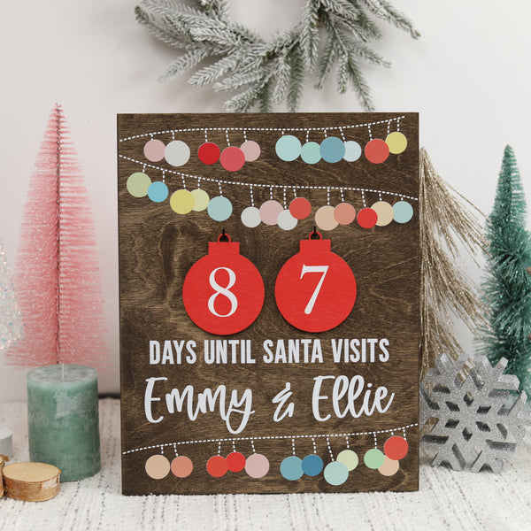 Personalized Pastel Christmas Countdown