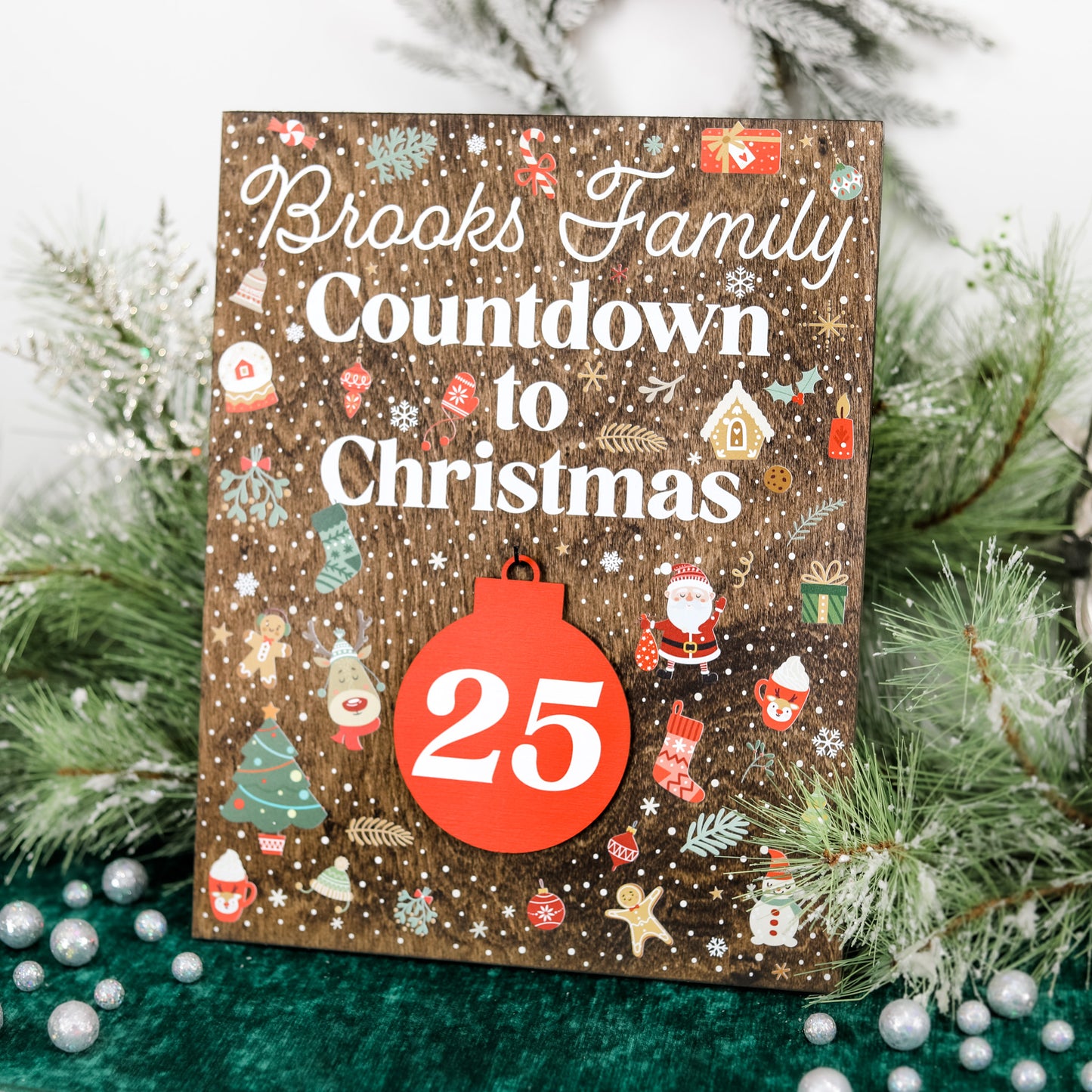 Family Countdown Timer Personalized Family Christmas Countdown – Hickory Hollow Designs