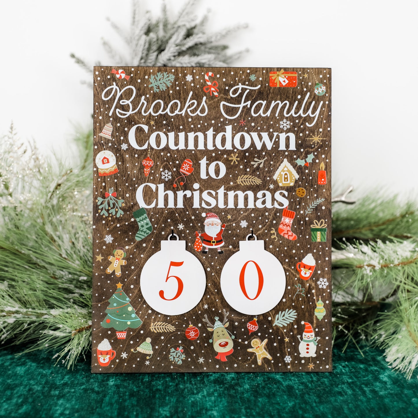 Family Countdown Timer Personalized Family Christmas Countdown – Hickory Hollow Designs