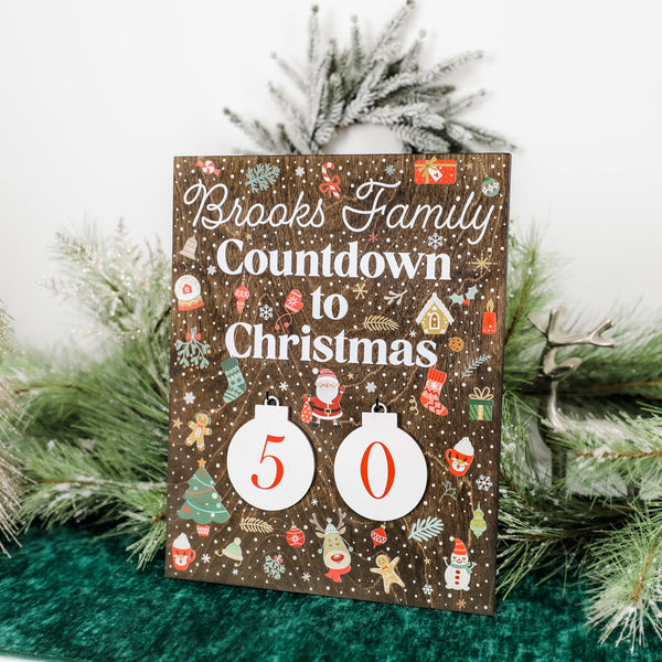 Personalized Family Christmas Countdown