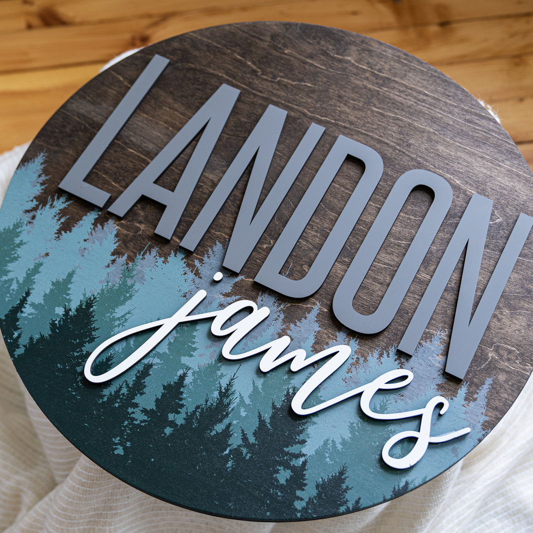 Round Name Signs Hickory Hollow Designs