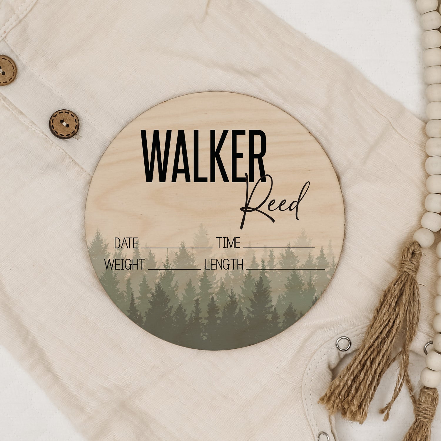 Walker Reed Walker Reed Pine Tree Birth Stat – Hickory Hollow Designs
