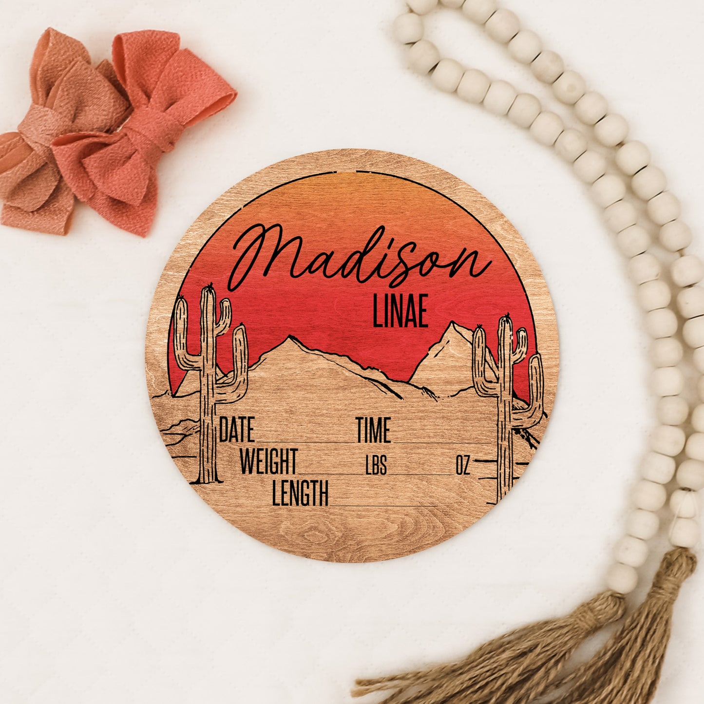 Madison Linae Red Sky Desert Birth Stat