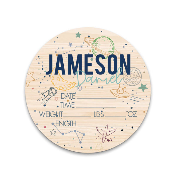 Jameson Daniel Space Theme Birth Stat