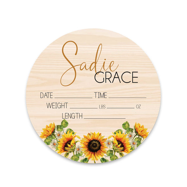 Sadie Grace Sunflower Birth Stat