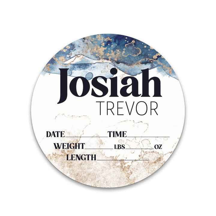 Josiah Trevor Blue & Gold Birth Stat