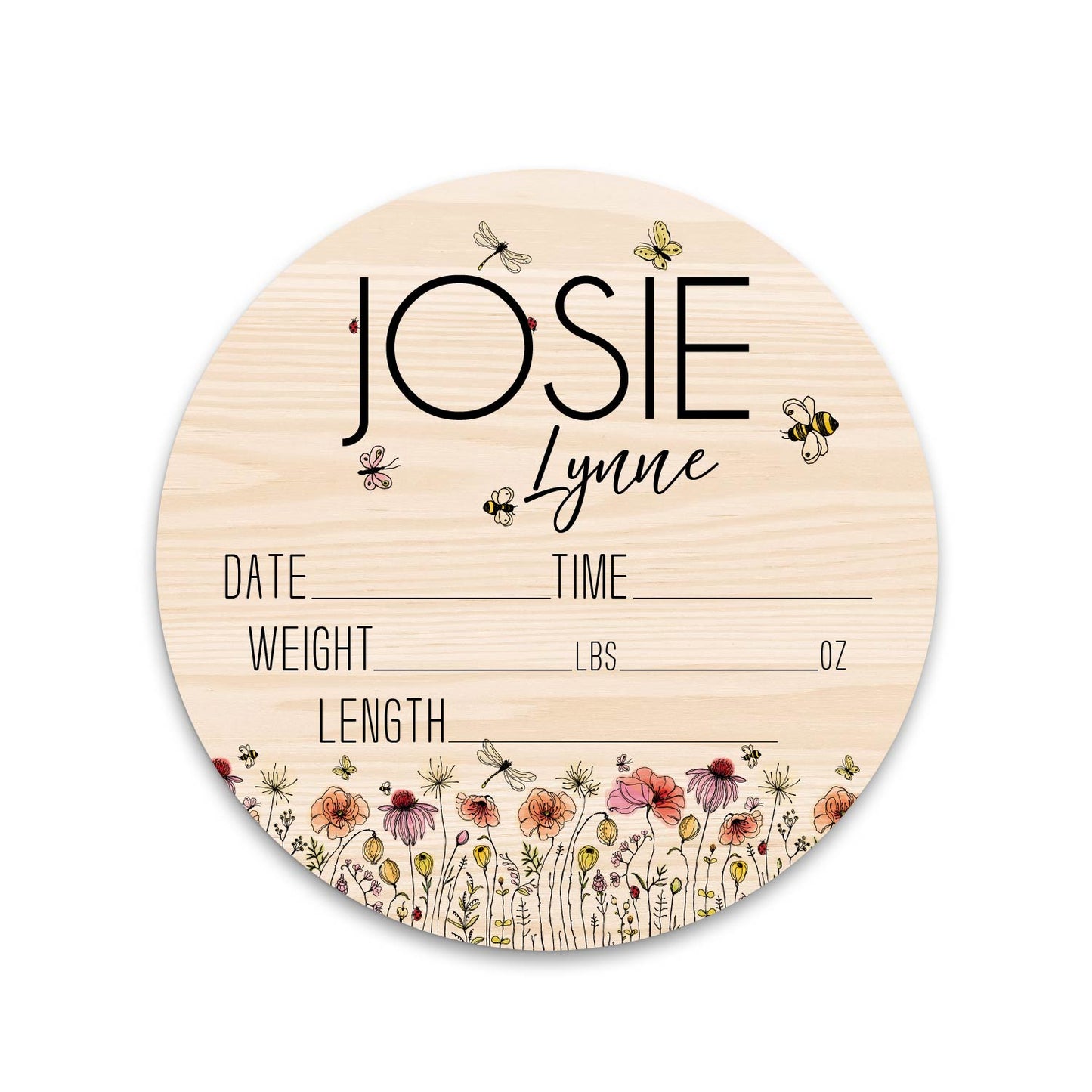 Josie Lynne Wildflower Birth Stat