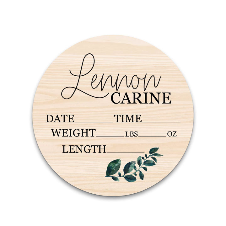 Lennon Carine Olive Leaf Birth Stat