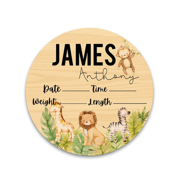 James Anthony Jungle Animals Birth Stat