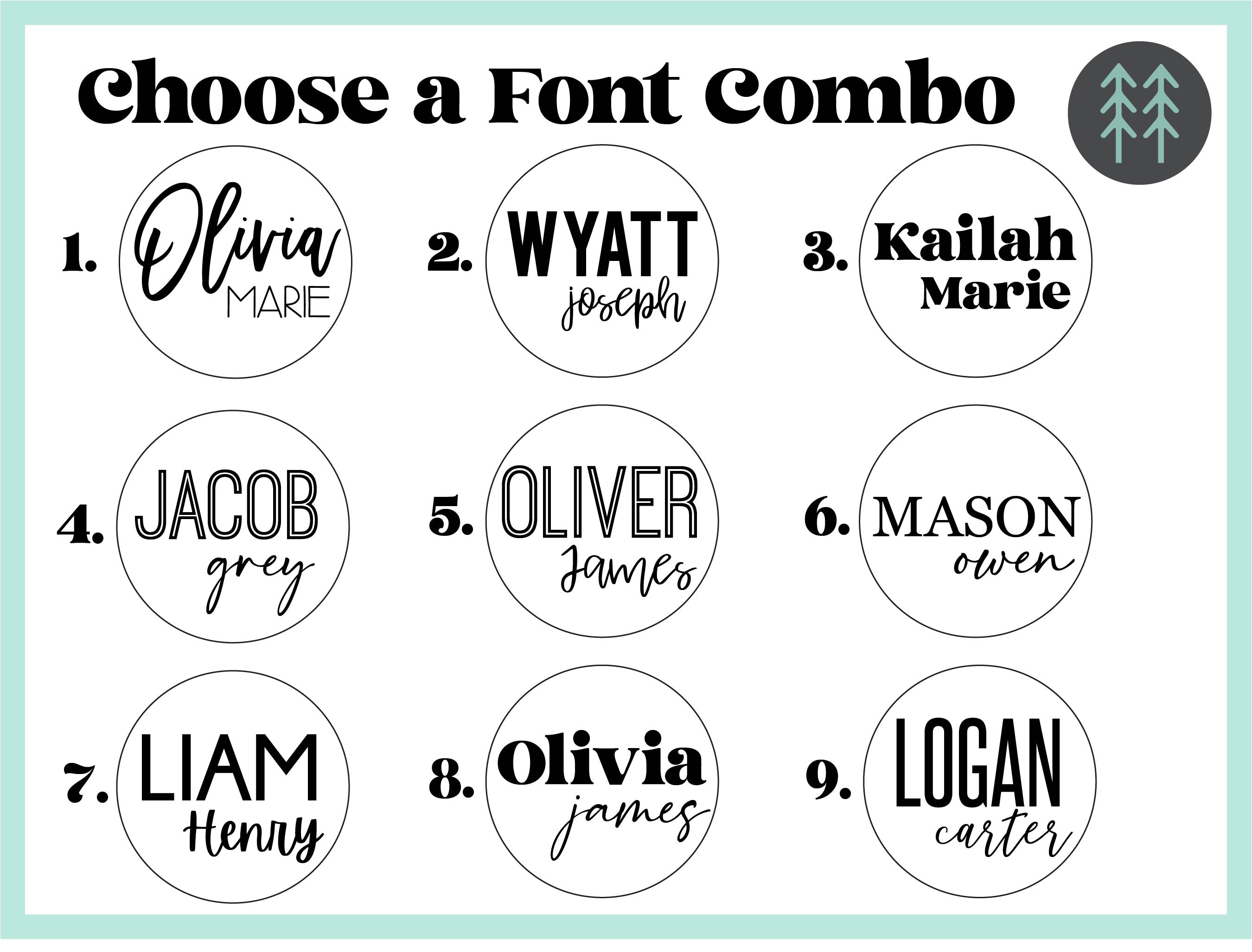 Da Name Round Image Round Name Signs – Hickory Hollow Designs