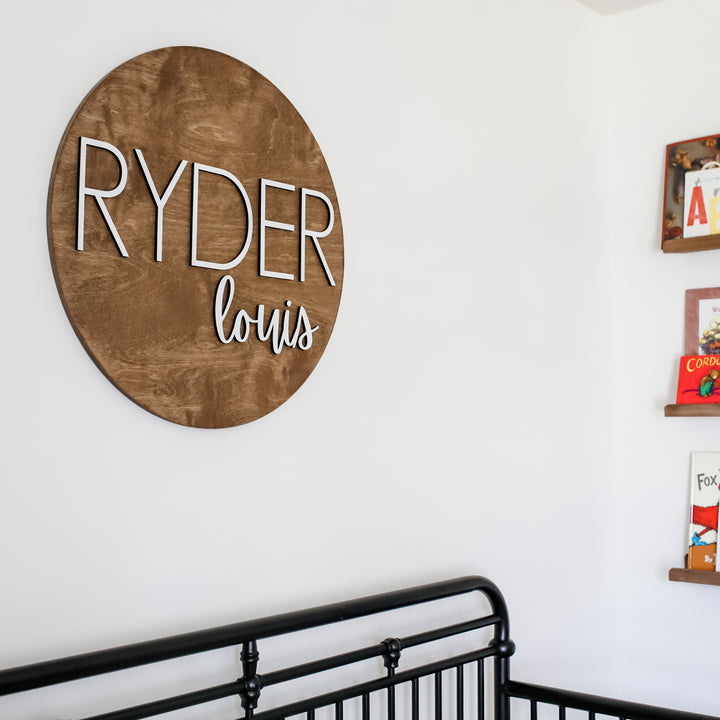 Ryder Louis Round Name Sign