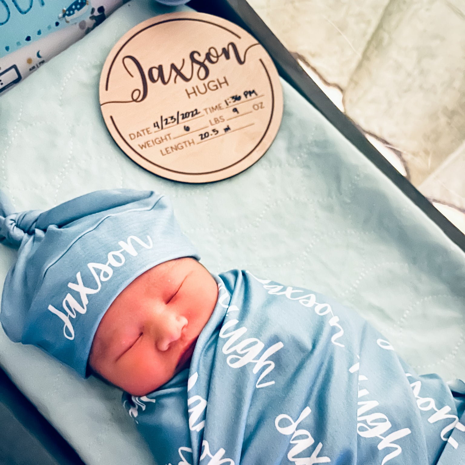 Colton James Script Birth Stat – Hickory Hollow Designs