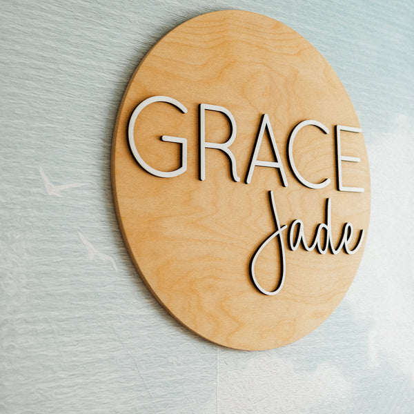 Grace Jade Round Name Sign