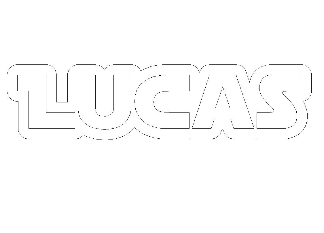 30 Inch Outline, Lucas, White letters with black painted base – Hickory ...