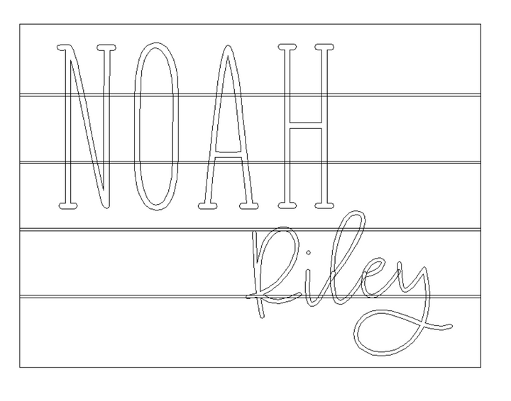 24 Inch Shiplap Rectangle, Noah Riley, Original Style