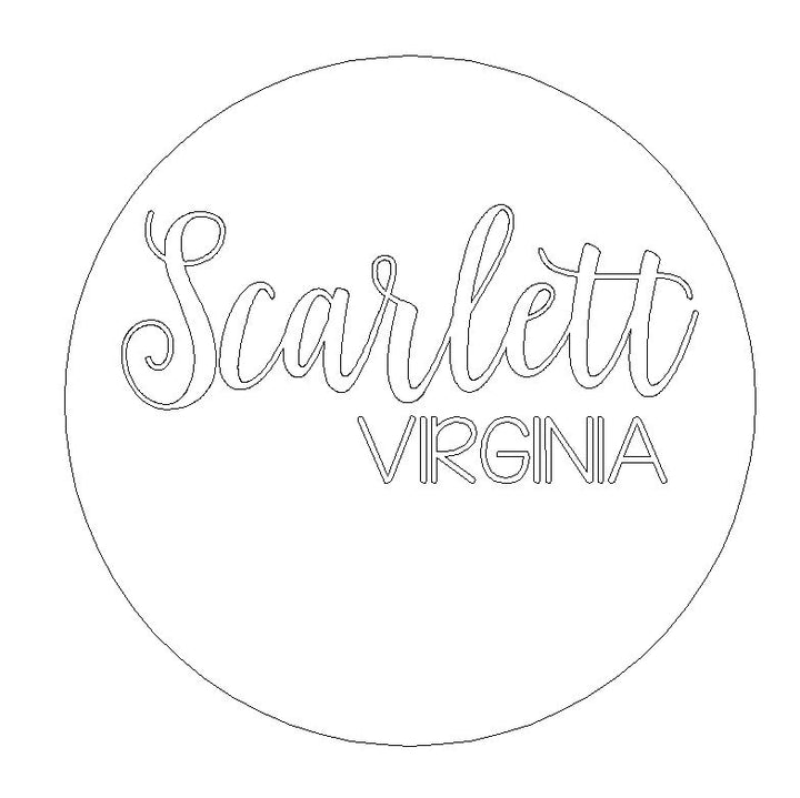 Scarlett Virginia, 30 Inch White Base with Wildflower Design